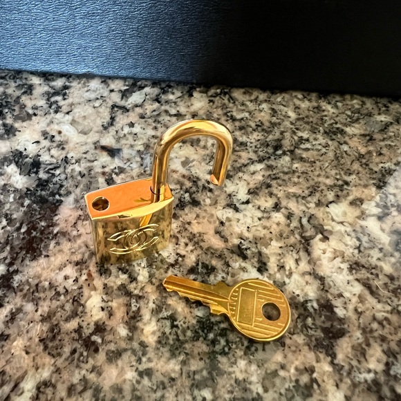 Authentic Chanel Cadena Padlock and Key Set with Clochette - Picture 5 of 5